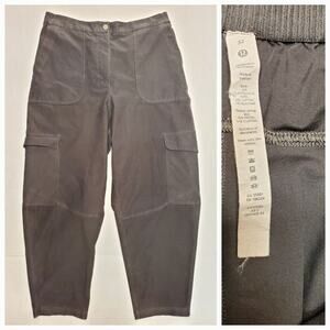 Lululemon Utilitech Cargo Pants Womens SZ 32 Balloon Leg High Rise Gray LW5ENBS
